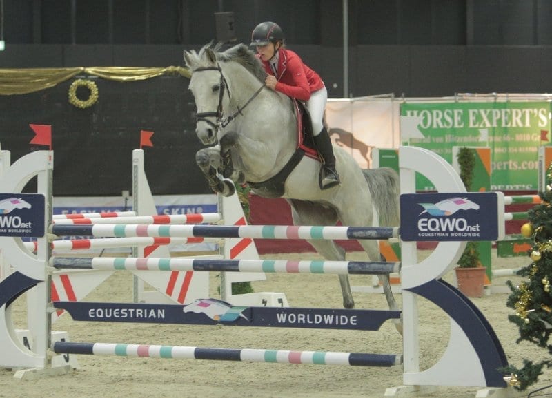 Michele Ruth und Klaus waren die Nummer eins in der kleinen Junioren Tour an Tag eins der Mevisto Amadeus Horse Indoors. © Fotoagentur Dill